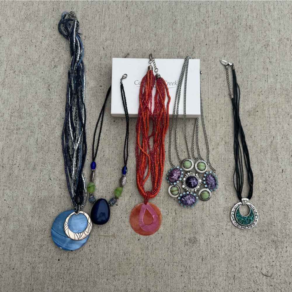 Lot of 5 Coldwater Creek Statement Necklaces